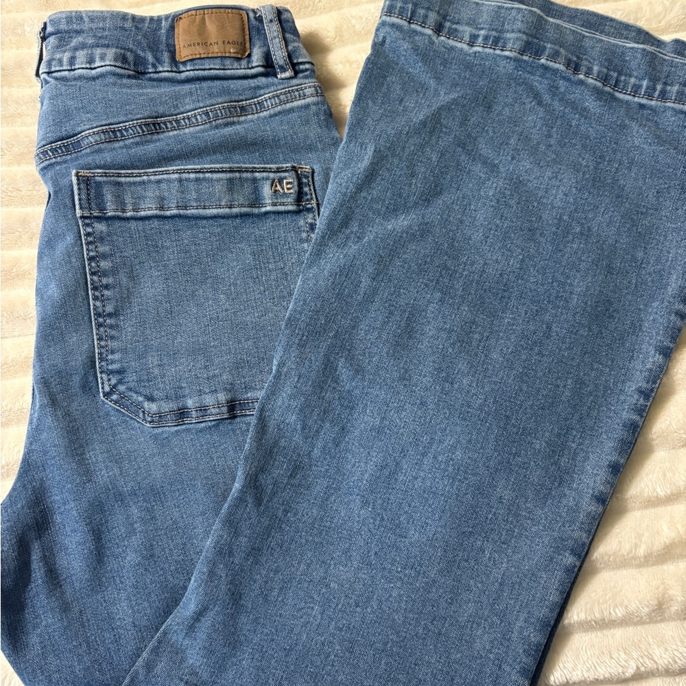 American Eagle Outfitters Curvy High Rise Flare Jeans